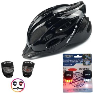 Imagem de Capacete Ciclismo Tsw Bike Mtb Com Sinalizador De Led Leve E Resistent