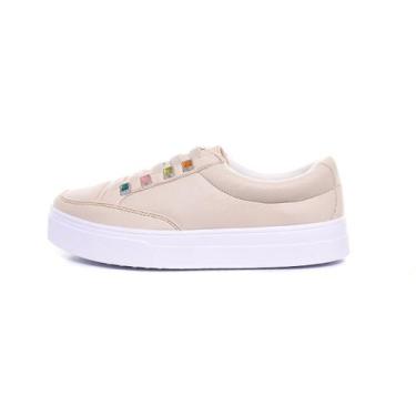 Imagem de Sapatênis Casual Feminino Izabela Araújo - 412 - Bege, 37