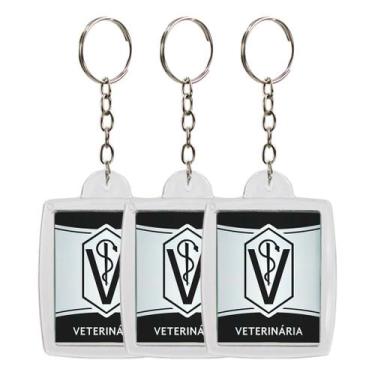 Imagem de Kit De 10 Chaveiros Acrílicos 3x4 Para Festas Formaturas Med Veterinár