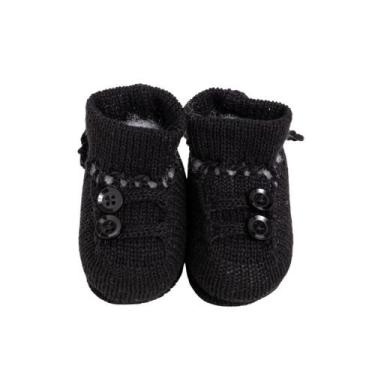 Imagem de Sapatinho bebê 2 botões - preto - NN, Preto, Único