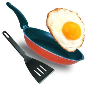 Imagem de Conjunto Frigideira Francesa Antiaderente Teflon 16 cm e Espátula Pret