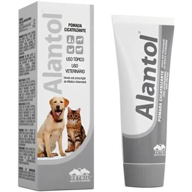 Imagem de Pomada Alantol Cicatrizante Cães/Gatos/Equinos Vetnil 25g, Alantol 25 