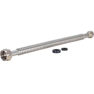 Imagem de Eastman Conector de aquecedor de água de aço inoxidável ondulado 0437518, 45,72 cm, prata