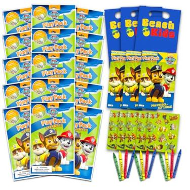 Imagem de Bendon Set Of 15 Kids Play Packs Fun Party Favors Coloring Book Crayons Stickers (Nickelodeon Paw Patrol)