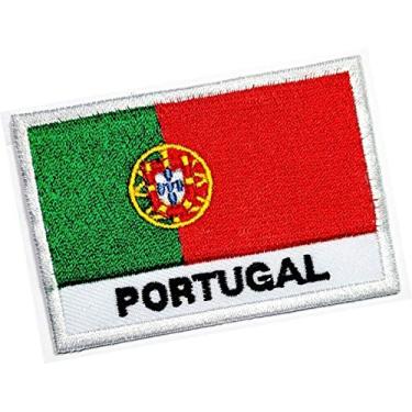 Imagem de Emblema da bandeira de Portugal ONCEX Emblema Tático Militar Bandeira do País de Portugal Bordado Ferro Sobre Aplique Patch para Mochilas Jeans Jaquetas Camiseta Roupas (''4,8 x 7,5 polegadas)