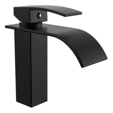 Imagem de Torneira Cascata Preta Fosca Banheiro Monocomando Baixa Luxo - B2T