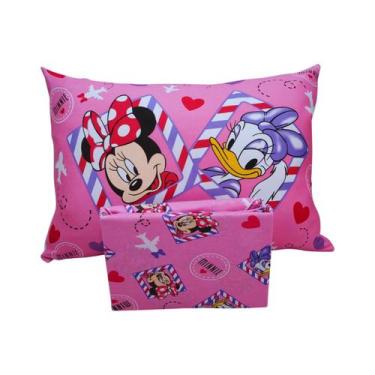 Imagem de Jogo De Lençol Solteiro 2 Peças Disney Minnie Margarida Rosa - Shopvie