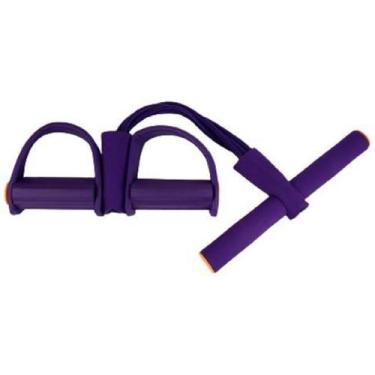 Imagem de Tubo Pedal Elástico De Tensão Com Apoio Pés Exercícios Multi Funcional