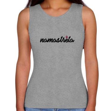 Imagem de Regata Feminina namastreta - Foca na Moda, Cinza, P