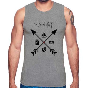 Imagem de Regata Wanderlust Veleiro - Foca na Moda, Cinza, GG