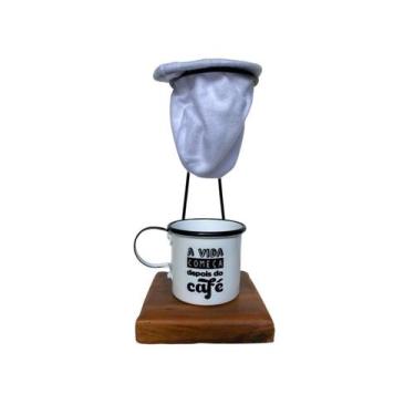 Imagem de Kit de Café coado Individual Branco - Demolição artesanal - Utensilios