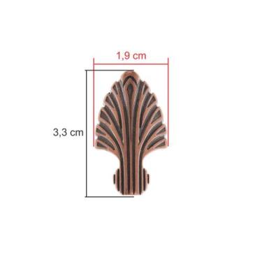 Imagem de Kit 4 Pezinho Ramo Pequeno Metal Decoração Caixas Mdf Bandejas - Metal