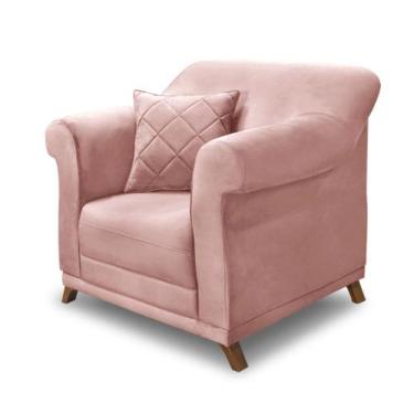 Imagem de Poltrona Decorativa Estofada Sala Quarto Escritório Leitura Fiorela - 