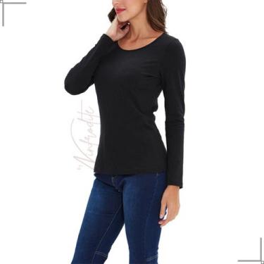 Imagem de Camisa Térmica Segunda Pele Poliéster Manga Longa Feminina - Prime Lin