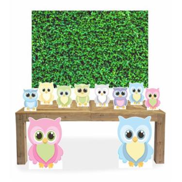 Imagem de Kit Display de chão duplo Corujas 10 Pçs + Painel 150x100cm - x4adesiv