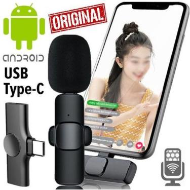 Imagem de Microfone de Lapela Sem Fio Para Celular Compatível Android Universal 