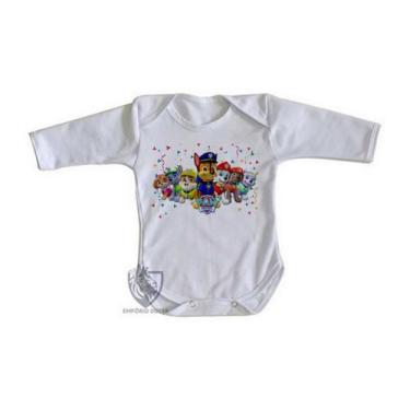 Imagem de body nenê criança roupa bebê manga longa  Patrulha Canina todos - Empó