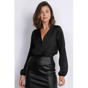 Imagem de Body Decote V Transpassado Preto G - PKS, G