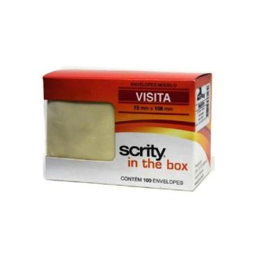 Imagem de Envelope Visita Scrity 80g 72x108mm Creme Marfim C/100