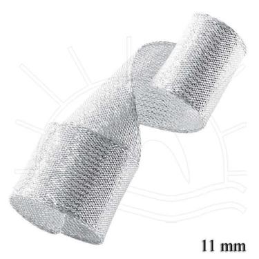 Imagem de Fita Metalizada Aramada M004 11mm 10 Metros - 218 Prata - Fitas Progre