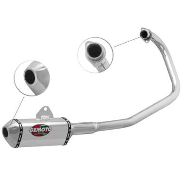 Imagem de Escapamento Escape Gemoto Racing 3 Trioval Twister 2003 / 2008 Cromado