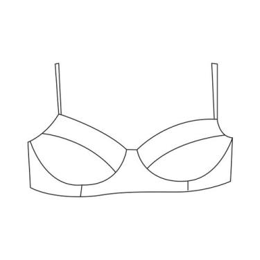 Imagem de Molde lingerie sutiã básico tamanho P ao GG by Marlene Mukai - EDITORA