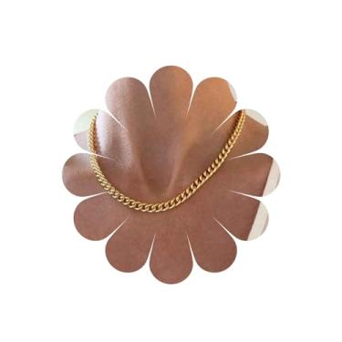 Imagem de Allereyae Colar gargantilha punk cubana de ouro, grosso, vintage, colar grosso, colar de colarinho grosso, anos 90, hip hop, para mulheres