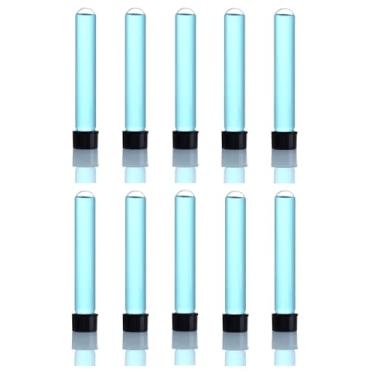 Imagem de HUAOU Tubos de Ensaio de Vidro 13X100 Mm com Tampas de Rosca Pretas, Tubos de Ensaio de Vidro Boro de 8 Ml para Experimentos Científicos, Armazenamento de Doces, Decorações para Festas E Casa, Propaga