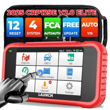 Imagem de LAUNCH CRP129E V2.0 Elite 2025 OBD2 Scanner, FCA AutoAuth, 12 redefinições, Oil/EPB/SAS/TPMS/BMS/Injector Codificação, ABS Bleed, ABS SRS Transmission Engine Code Reader, ferramenta de digitalização