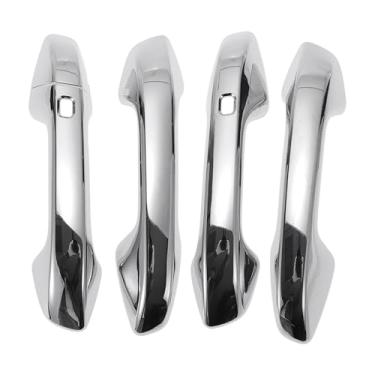 Imagem de Motoforti Guarnição de maçaneta de porta de carro inteligente, capa de maçaneta lateral, para KIA Seltos Forte 2019-2023, ABS prateado 1 conjunto