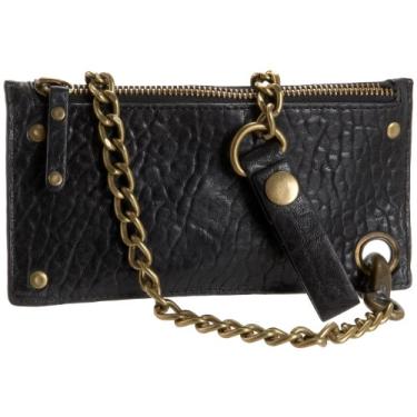 Imagem de Carteira de couro com zíper e corrente da Will, Preto, One Size