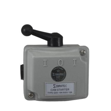 Imagem de Chave Eletromecânica Reversora Modelo QS5 - 3 Polos - Em Caixa de Sobrepor Caixa Plástica - 3 Polos de 15A.