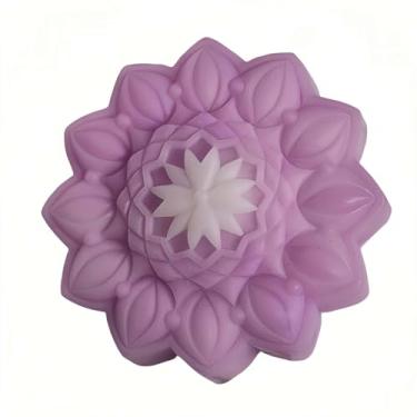 Imagem de Molde de sabão de flor caleidoscópio, moldes de silicone de flores para sabonete, vela, cera perfumada, chocolate, bolo de mousse, difusor de gesso de aroma, artesanato de resina, geleia, gelo