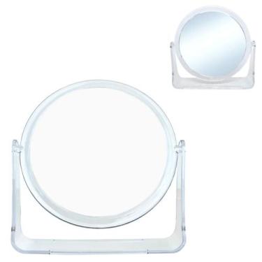 Imagem de Espelho de Mesa Redondo Dupla Face Moldura Acrilico 16cm - Fx