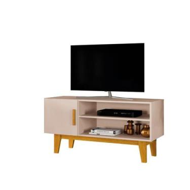 Imagem de Rack de sala tv retro bancada Denver Carmolar