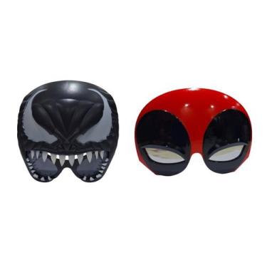 Imagem de Kit oculos infantil 1 deadpool e 1 venom carnaval - MC PRESENTES