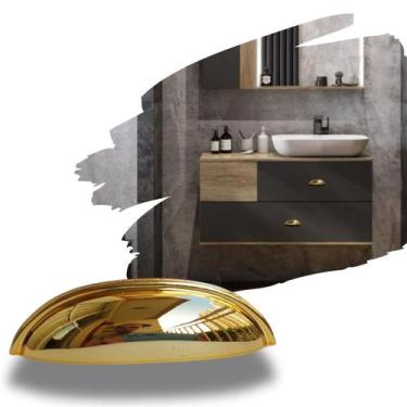 Imagem de Kit 2 Puxador Concha p/Armário Porta Gaveta Armário 6,4mm - Compras Fá