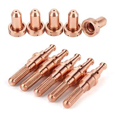 Imagem de Dicas de Cortador de Plasma, Bico de Tocha de Plasma 5pcs 98215 Eletrodo 5 Pcs 9-8212 Dicas de Bico de Plasma Cortando Consumíveis Cortadores de Plasma Consumíveis para Sl60-100