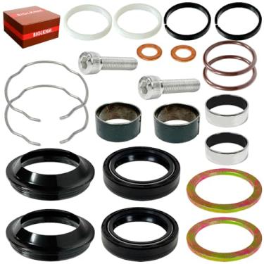 Imagem de BIGLKNM Vedação contra poeira da bucha do garfo dianteiro de 39 mm para XL883 XL1200 Sportster 883 1200 1990-2013 FXD Dyna 1991-2005 substitui o kit de reconstrução de vedação de garfo 495607