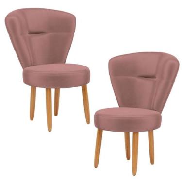 Imagem de Kit 2 Cadeiras Decorativa para Penteadeira Maquiagem Sala de Jantar Ca