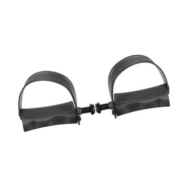 Imagem de REPAIROCK 1 par de pedais de bicicleta ergométrica com correias 1/2 polegada eixo peças de ciclismo 12,7 mm preto peças de reposição automotiva