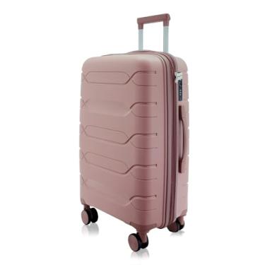 Imagem de Mala de Viagem Média 23kg, Polipropileno Rígido, 4 Rodas Duplas 360º, Trava TSA, Divisória Interna (Rosé P1M)