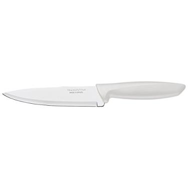 Imagem de Faca Chef Tramontina Plenus com Lâmina em Aço Inox e Cabo de Polipropileno Off White 6"