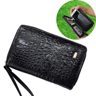 Imagem de Carteira Feminina Porta Celular Documentos Cartão Zíper Alça - Roder, 