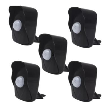 Imagem de KIT 5 Sensor de Presença Externo 180° Preto Qa26M – Fotocélula Inteligente, 6 Funções, Borne Rápido, Economia de Energia