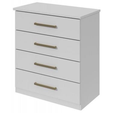 Imagem de Cômoda Baião Plus Lopas 4 Gavetas Horizontal Branco