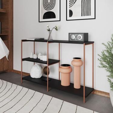 Imagem de Aparador Industrial Artesania Cobre E Preto 120cm Preto