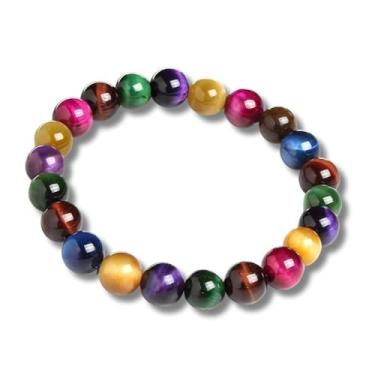 Imagem de Pulseira Olho-de-Tigre Natural "Buddha" – Pedra de Proteção, Cura e Prosperidade, Equilíbrio Energético, Amuleto Espiritual Contra Inveja e Negatividade – Unissex + Bolsa de veludo