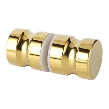 Imagem de Fechadura de porta de entrada sem chave 304 maçaneta de porta de aço inoxidável maçaneta única de vidro maçaneta de armário de chuveiro de banheiro parafuso 3-16 mm ferragens domésticas (cor: preto