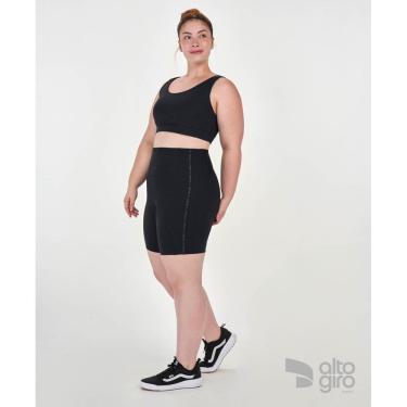 Imagem de Conjunto Bermuda+Top Plus Size Alto Giro Preto P+ (46/48)